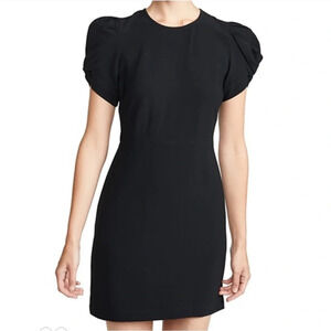 A.L.C Brinley Puff Sleeve Black Mini Dress